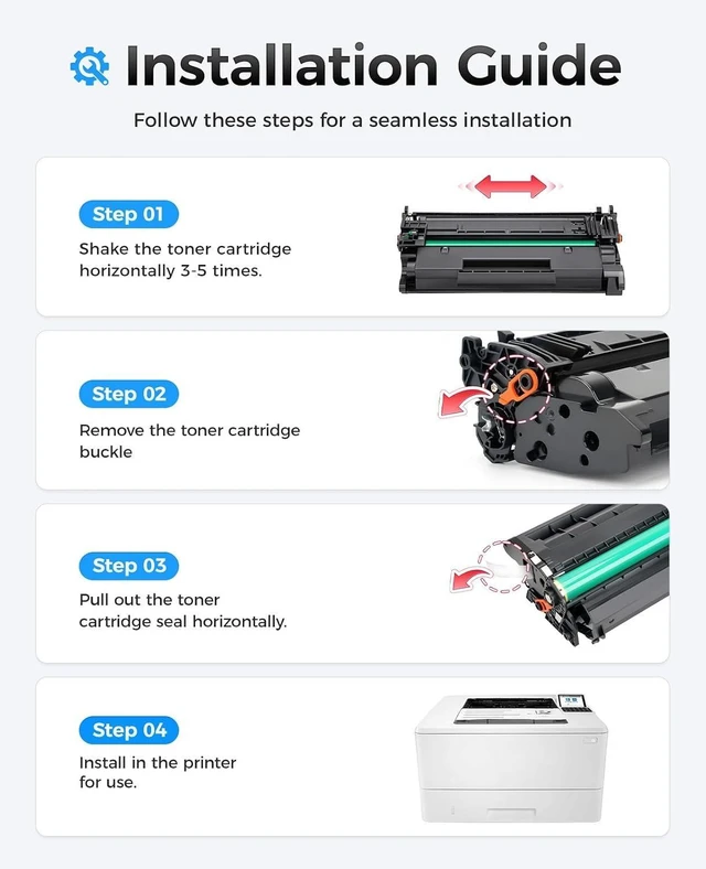 Alt view image 10 of 12 - 58X Black Toner Cartridge 2-Pack with chip High Yield Replacement for HP 58X CF258X 58A Compatible with HP LaserJet Pro MFP M428dw M428fdn M428fdw M404dn M404dw M404n Enterprise M430f M406dn Printer