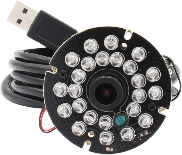 Alt view image 5 of 8 - ELP 2mp Night Vision USB Camera Module Ir Infrared with Microphone for Computer Mini 1080P H.264 PC Security Camera Audio Video UVC USB2.0 Webcam Board CMOS AR0330 Lightburn Laser Camera for Laptop