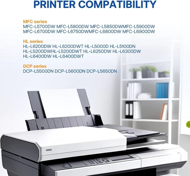 Alt view image 9 of 14 - TN850 Toner Cartridge & DR820 Drum Unit Compatible for Brother TN850 TN-850 DR820 DR-820 Replacement for Brother DCP-L5500DN DCP-L5650DN HL-L6200DWT HL-L6400DW MFC-L5700DW MFC-L5800DW Printer (3pack)