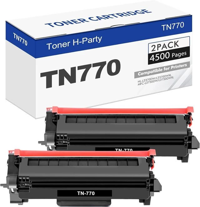 Alt view image 7 of 12 - TN-770 TN770 Toner Cartridge Super High Yield Black 2-Pack Compatible for Brother TN-770 TN-770 TN 770 Toner Cartridge for MFC-L2750DW MFC-L2750DWXL HL-L2370DW HL-L2370DWXL Printer