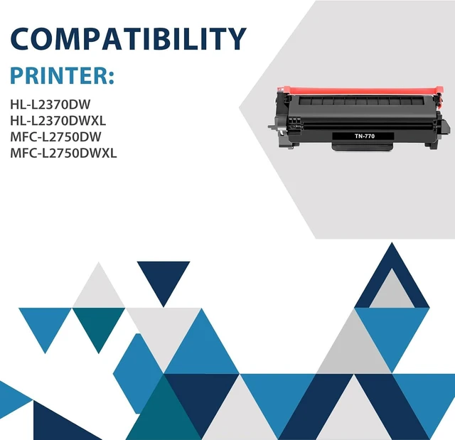 Alt view image 8 of 12 - TN-770 TN770 Toner Cartridge Super High Yield Black 2-Pack Compatible for Brother TN-770 TN-770 TN 770 Toner Cartridge for MFC-L2750DW MFC-L2750DWXL HL-L2370DW HL-L2370DWXL Printer