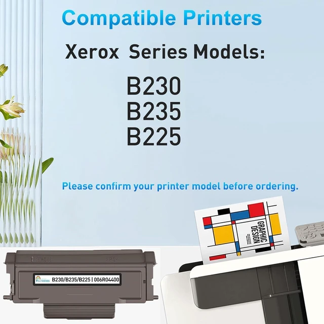 Alt view image 9 of 14 - B230 B225 B235 Black Toner Cartridge Replacement for Xerox 006R04400 for Xerox B230 B235 B225 Printer Ink (High Yield-3,000 Pages, 1-Pack)