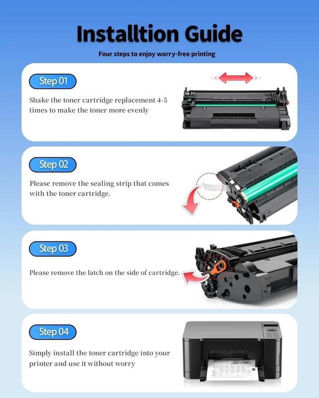 Alt view image 12 of 14 - 148A Toner Cartridge 2-Pack W1480A Black (with Latest Chip) High-Capacity Replacement Compatible for HP Laser Jet Pro 4001n 4001dn 4001dw 4101fdn 4101fdw 6,000-Page Yield | 148A Monochrome