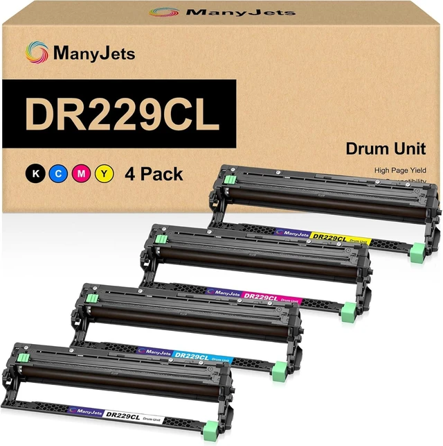 Alt view image 8 of 14 - 4 Pack DR229CL Drum Unit Replacement for Brother DR-229CL DR229 TN229XL Compatible for Brother MFC-L3780CDW, HL-L3220CDW HL-L3295CDW HL-L3300CDW MFC-L3720CDW HL-L3280CDW Printer(NOT Toner)