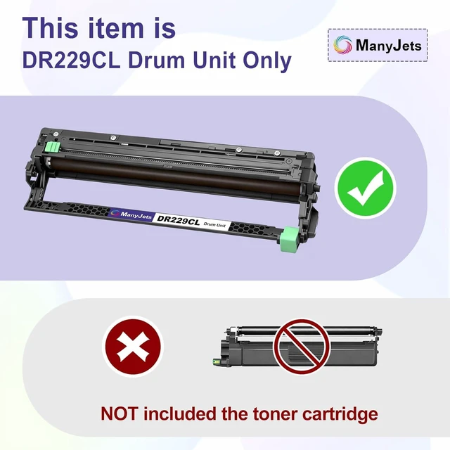 Alt view image 12 of 14 - 4 Pack DR229CL Drum Unit Replacement for Brother DR-229CL DR229 TN229XL Compatible for Brother MFC-L3780CDW, HL-L3220CDW HL-L3295CDW HL-L3300CDW MFC-L3720CDW HL-L3280CDW Printer(NOT Toner)