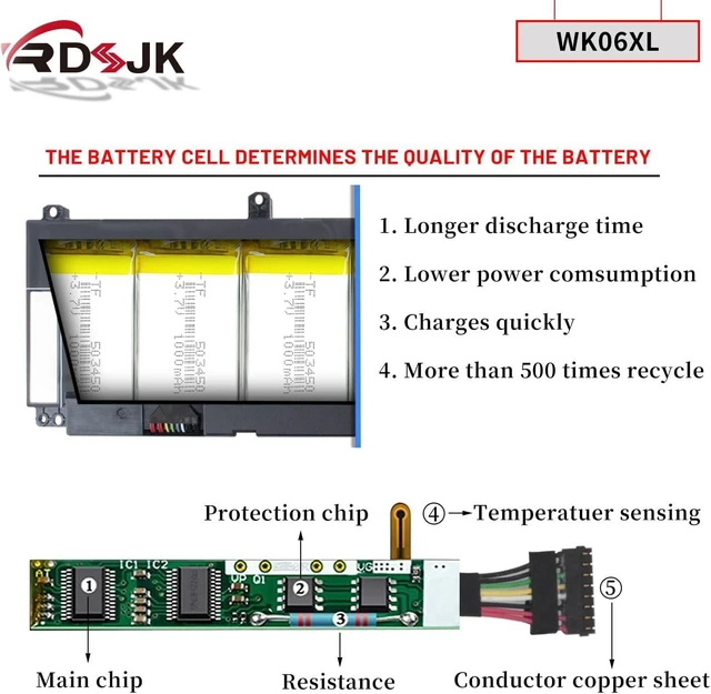 Alt view image 11 of 14 - WK06XL Laptop Battery for HP Omen 7 16-B0000 16-B0000TX 16-B0001TX 16-B0002TX 16-B1000 16-B1001TX 16-C0000 16-C0001NU 7 Plus 17-CK0000 17-CK0000TX 8 Plus 17-CK0000 17-CK1000TX 9 Plus 17-CK2000 6880mAh