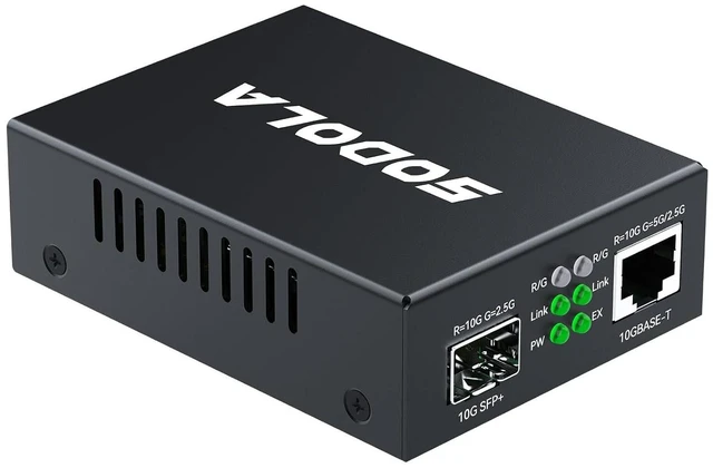 Alt view image 8 of 14 - SODOLA 10Gb Ethernet Media Converter