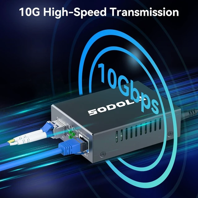 Alt view image 10 of 14 - SODOLA 10Gb Ethernet Media Converter