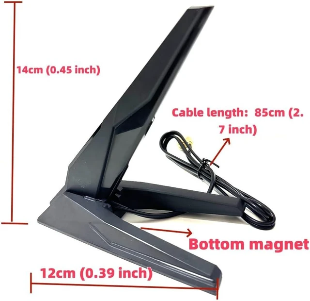 Alt view image 9 of 14 - WiFi 7 2T2R WiFi 6E Dual Band Moving Antenna for ASUS ROG Strix B550I B660I H370I H470I Z590-E Z690-A GAMING/Z270 Z370 Z390 X470I X570I /X99 PRO Z87 Z97 DELUXE/Z390M PRO Plus Gaming TUF H370 B360