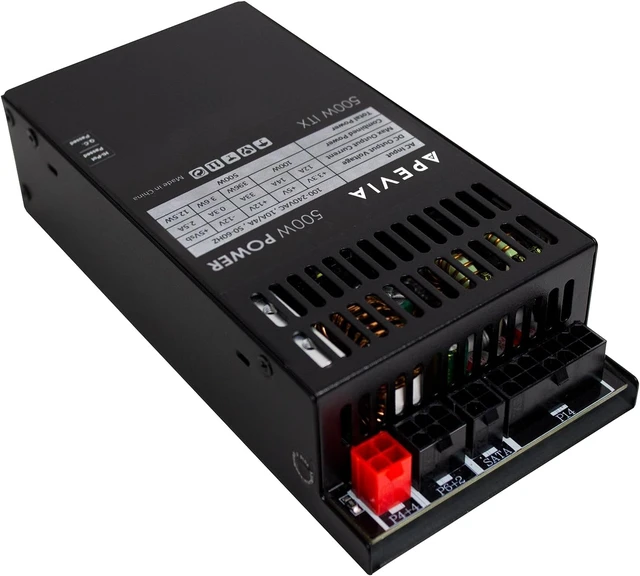 Alt view image 7 of 12 - Apevia ITX-PFC500W Mini ITX/Flex ATX / 1U 500W Fully Modular Power Supply, Full Range Active PFC 90-264V, AC for POS AIO System Desktop Gaming Server Small Form Factor (Flex ITX) Computer PSU