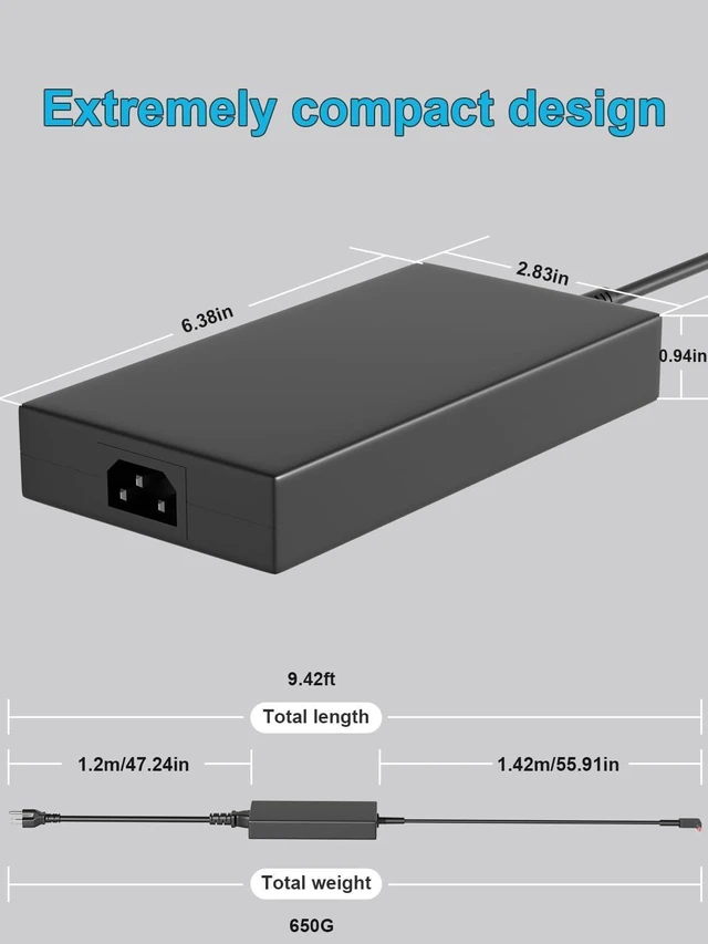 Alt view image 11 of 14 - 230W AC Charger Compatible with Acer Predator Helios Neo 16 14 16S 300 PHN16-71 PHN16S-71 PHN14-71 Triton 14 16 300 500 Nitro 5 16 17 14 AN17-51 AN16-52 AN517 AN515 AN18-61 AN14-41 Laptop