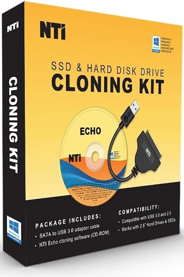 Alt view image 7 of 12 - NTI Cloning Kit | NEW! Version 6 of NTI Cloning Software | Best for SSD and HDD Upgrades | Software via Download | SATA-to-USB Adapter Included for 2.5" SSD and HDD