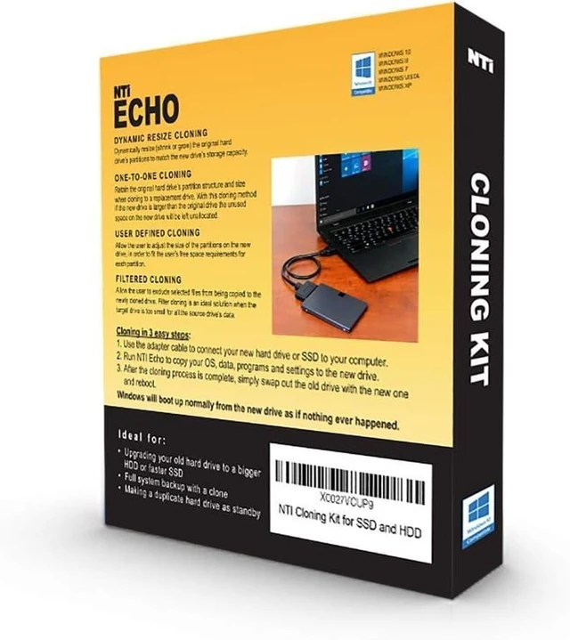 Alt view image 8 of 12 - NTI Cloning Kit | NEW! Version 6 of NTI Cloning Software | Best for SSD and HDD Upgrades | Software via Download | SATA-to-USB Adapter Included for 2.5" SSD and HDD