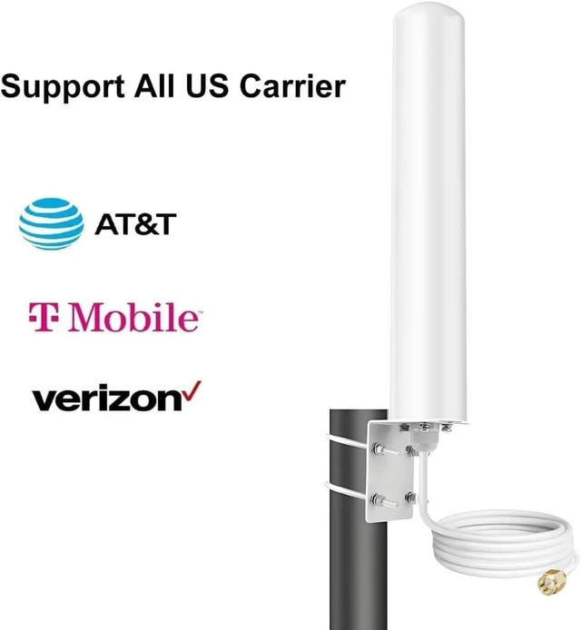 Alt view image 11 of 12 - High Gain Universal Wide-Band 5G 4G LTE WiFi Outdoor Antenna for Mobile Cell Phone Verizon, AT&T, T-Mobile 5G 4G Cellular Modem Router698-6000MHz, Boosts RV Home Internet Gateway, Slinkdsco