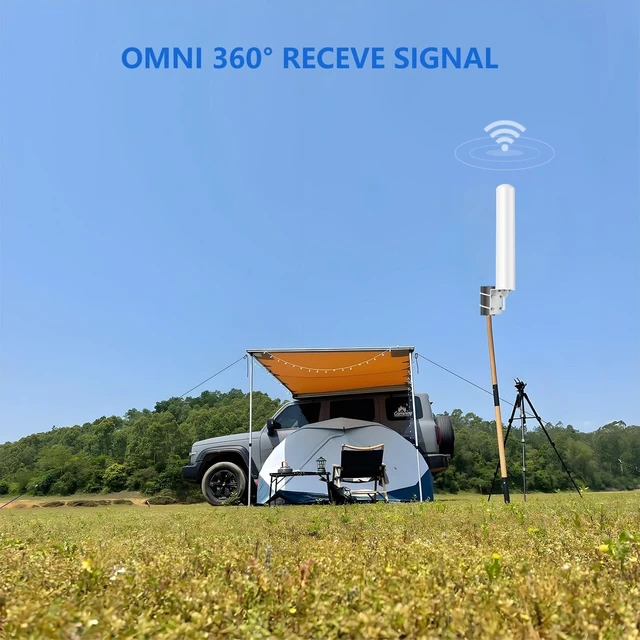 Alt view image 12 of 12 - High Gain Universal Wide-Band 5G 4G LTE WiFi Outdoor Antenna for Mobile Cell Phone Verizon, AT&T, T-Mobile 5G 4G Cellular Modem Router698-6000MHz, Boosts RV Home Internet Gateway, Slinkdsco