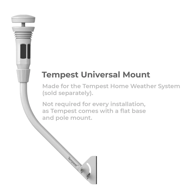 Alt view image 9 of 14 - Tempest Original Universal Mount - Adjustable Outdoor Weather Station Mounting Kit - Easy Installation, Solid Structure, Weather Proof