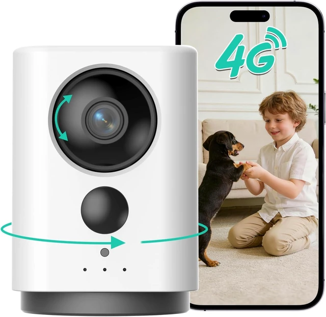 Alt view image 8 of 14 - LIWAN 4G LTE Cellular Security Camera Indoor Wireless, No WiFi Security Camera for Home/Baby/Pet/Elderly, 7800mAh Rechargeable Battery Powered, 2K 360° PTZ, AI Human Detection, Built-in SIM Card