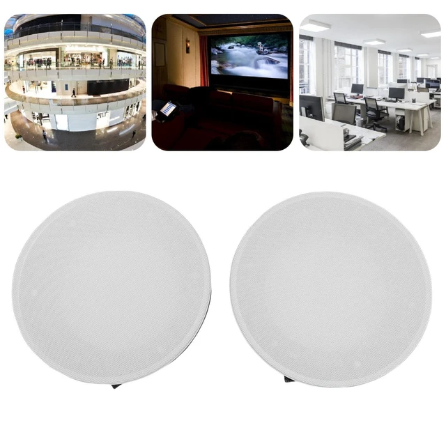 Alt view image 8 of 10 - VBESTLIFE 2Pcs 9.25in White Ceiling Speaker Covers, Magnetic Mount Speaker Round Grill Mesh for Wall and Ceiling Installations