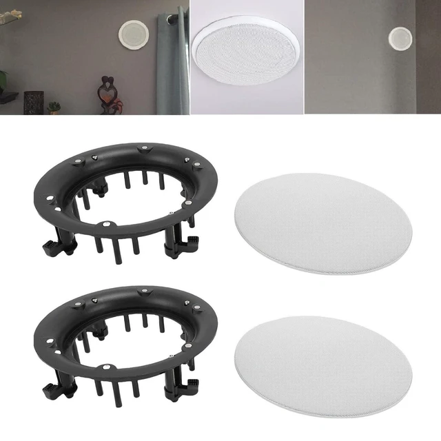 Alt view image 9 of 10 - VBESTLIFE 2Pcs 9.25in White Ceiling Speaker Covers, Magnetic Mount Speaker Round Grill Mesh for Wall and Ceiling Installations