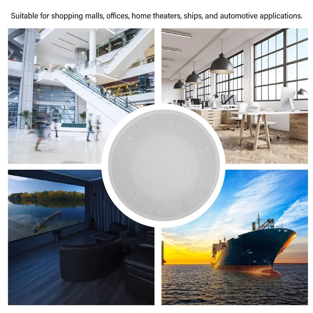 Alt view image 10 of 10 - VBESTLIFE 2Pcs 9.25in White Ceiling Speaker Covers, Magnetic Mount Speaker Round Grill Mesh for Wall and Ceiling Installations