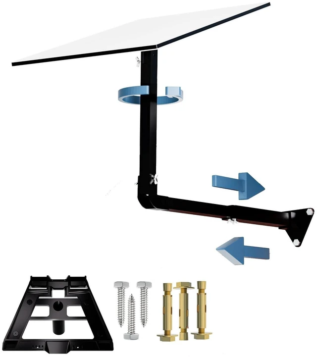 Alt view image 6 of 10 - PFNRTH Starlink Gen 3 Mount for Long Eaves,Adjustable Length(Up to 26 Inches),Heavy-Duty Aluminum Starlink Wall Mounting Kit,Compatible with V3 Starlink Standard Dish
