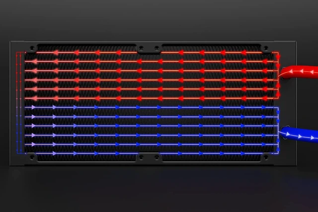 Alt view image 9 of 12 - FROSTFLOW X 240 CPU Water Cooler AIO Cooler 240mm CPU Liquid Cooler White LED 2x120mm PWM Fans, Intel 1700/1200/115X, AMD AM5/AM4