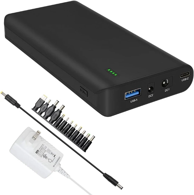 Alt view image 8 of 14 - Talentcell Lithium ion Battery Pack NB7102, Rechargeable 17500mAh 64.75Wh Li-ion Power Bank with DC 24/19/5V and USB-C 5/9/12/15/20V Output for Laptop, Notebook, Smartphone, Camera and More