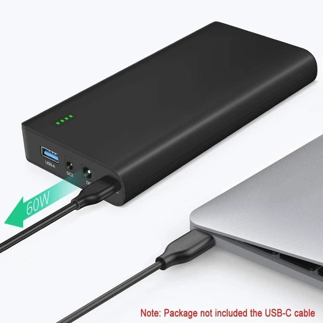 Alt view image 14 of 14 - Talentcell Lithium ion Battery Pack NB7102, Rechargeable 17500mAh 64.75Wh Li-ion Power Bank with DC 24/19/5V and USB-C 5/9/12/15/20V Output for Laptop, Notebook, Smartphone, Camera and More