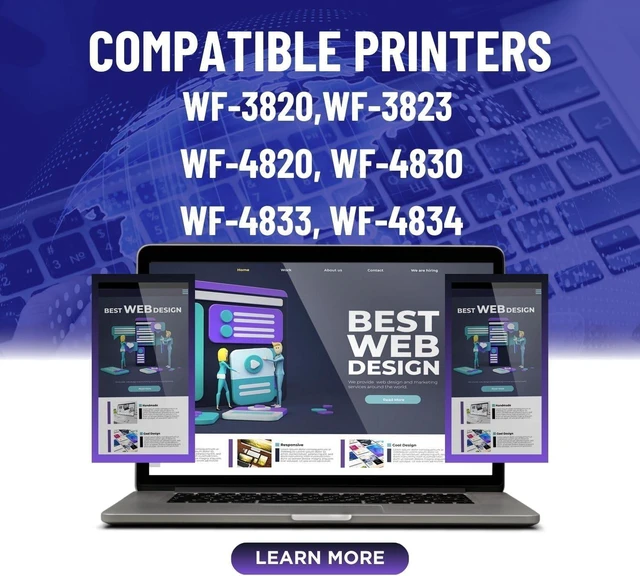 Alt view image 7 of 10 - for 822XL Remanufactured for Epson 822XL Ink Cartridges for 822 XL T822 Workforce Pro WF-3820 WF-3823 WF-4820 WF-4830 WF-4833 WF-4834 Printer 8 Pack