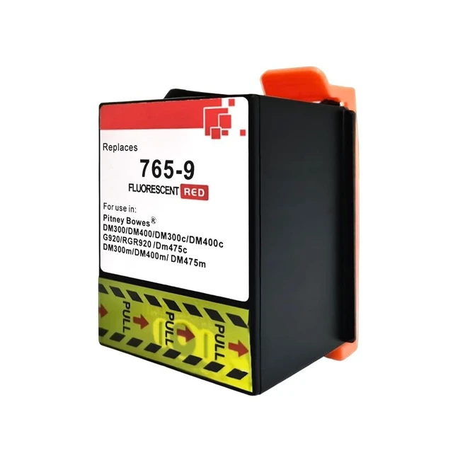 Alt view image 8 of 10 - Prizmox 765-9 Red Ink Cartridge Compatible for Pitney Bowes 765-9 Postage Ink Cartridges fo SendPro C Auto DM300c DM400c DM450c DM475c Postage Meters(2-Pack)