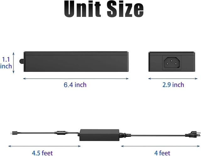 Alt view image 10 of 10 - 240W Laptop Charger ADP-240EB B with Rectangle Conn Fit for ASUS ROG Zephyrus G16 GU605 GU605C GU605M TUF Gaming A16 FA608 FA608U FA608W (2024-2025), ProArt P16 PX13 H7606 HN7306, 20V 12A AC Adapter