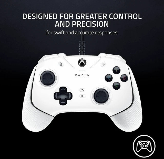 Alt view image 9 of 14 - Wired Gaming Controller for Xbox Series X|S, Xbox One, PC: Remappable Front-Facing Buttons - Mecha-Tactile Action Buttons and D-Pad - Trigger Stop-Switches - White