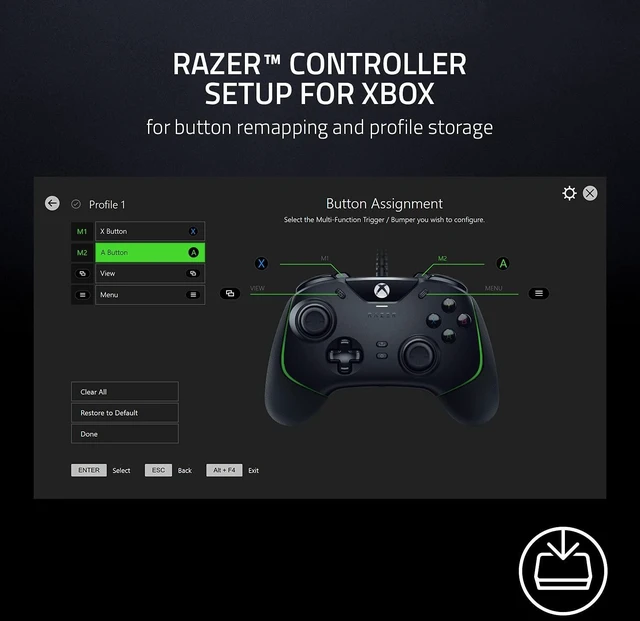 Alt view image 14 of 14 - Wired Gaming Controller for Xbox Series X|S, Xbox One, PC: Remappable Front-Facing Buttons - Mecha-Tactile Action Buttons and D-Pad - Trigger Stop-Switches - White
