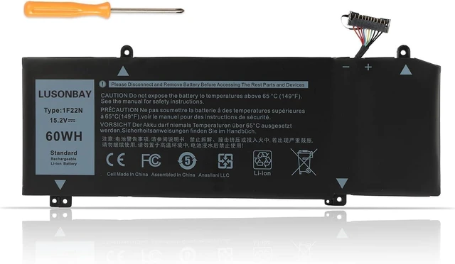 Alt view image 8 of 14 - 1F22N Laptop Battery Compatible with Dell Alienware M15 M17 R1 G7 7590 7790 G5 15 5590 5590-D2783W D2743B D2865B D2863W D2842W D2843W Series Replacement Battery for 01F22N 60Wh