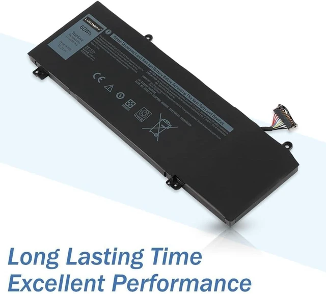Alt view image 12 of 14 - 1F22N Laptop Battery Compatible with Dell Alienware M15 M17 R1 G7 7590 7790 G5 15 5590 5590-D2783W D2743B D2865B D2863W D2842W D2843W Series Replacement Battery for 01F22N 60Wh