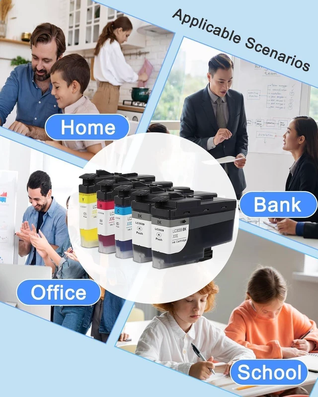 Alt view image 14 of 14 - LC3039XXL BK/C/Y/M Ink Cartridges Ultra High-Yield (5 Pack) - Replacement for Brother LC3039 LC3039XXL Ink Cartridges use with MFC-J5845DW MFC-J5945DW MFC-J6545DW MFC-J6945DW Printer