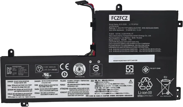 Alt view image 7 of 12 - L17C3PG2 Battery 57Wh Replacement for Lenovo Legion Y530-15ICH-1060 Y540-15IRH Y545 Y7000-2019 Y7000P-1060 Series SB10W67182 5B10W67279 5B10W69457 5B10T31045 5B10Q88559 L17M3PG2 11.55V