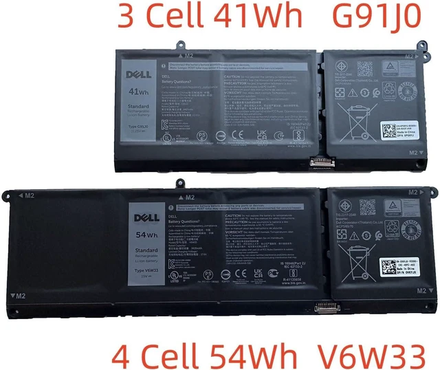 Alt view image 8 of 12 - DELL V6W33 15V 54Wh 4-Cell laptop Battery For Dell Latitude 3320 3330 3420 3520 3530 , Inspiron 3510 3511 3515 3520 3525 3530 5310 5320 5330 5410 5415 5418 5420 5425 5430 5435 5440 5445 5510 5515