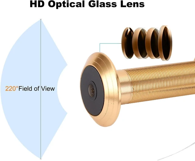 Alt view image 11 of 14 - Smart Door Peephole Camera, 1080P HD Door Eye Hole Camera Night Movement Detection Connection, 220° Wide Angle, for Home Security (32GB)