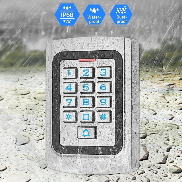 Alt view image 14 of 14 - Universal Access Control Keypad, 12V DC Wireless WiFi TUYA Door Keypad, PIN Code & ID Card Metal Key pad, IP68 Waterproof, 2000 Users, for Garage Door, Gate Opener and Access Control Systems
