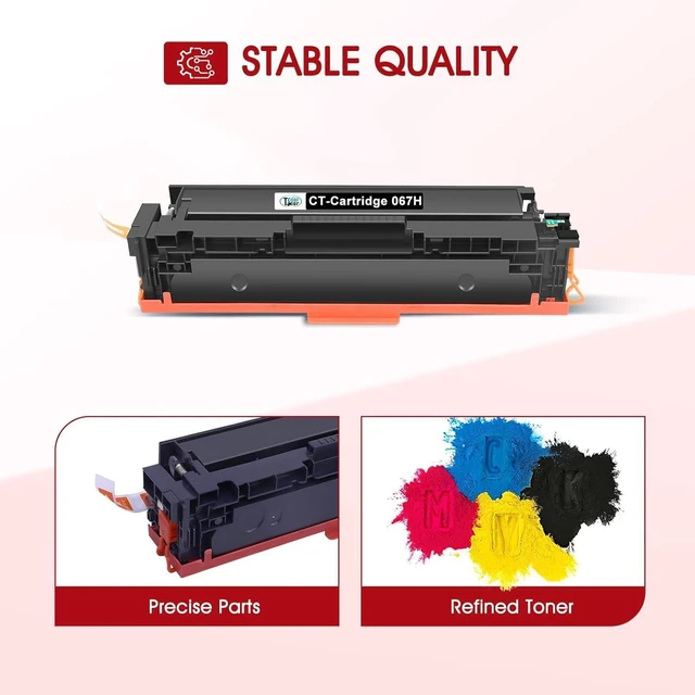 Alt view image 10 of 12 - 067H 067 Toner Cartridge Set MF654CDW Compatible Replacement for Canon Color ImageCLASS MF656CDW MF655CDW MF653CDW LBP632CDW LBP633CDW MF650C LBP630C MF652Cdw MF651Cw Printer 4 Pack High Yield Ink