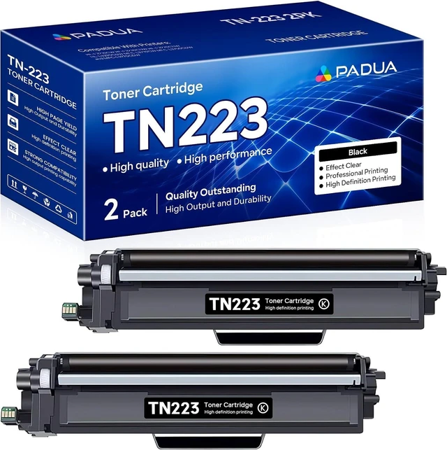 Alt view image 6 of 10 - TN223 Black Toner Carteidge Compatible TN-223BK Toner Replacement for Brother TN223 TN-223 HL-L3230CDW HL-L3210CW HL-L3270CDW HL-L3290CDW MFC-L3710CW MFC-L3750CDW MFC-L3770CDW Printer (2 Pack)