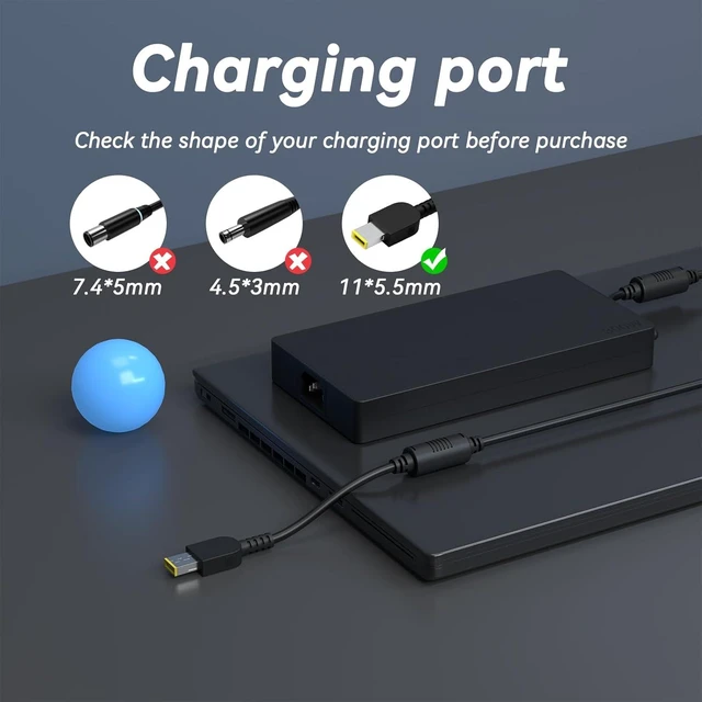 Alt view image 10 of 14 - 245W 300W Laptop Charger Compatible with Lenovo Legion 7i 5 Pro 5 5i 7i Gen 10 9 15.1" 16" 16IAX10H 15IRX10 16IAX10 RTX5070Ti 5060 AI Gaming Yoga Pro 9 9i 16IAH10 R9000P Y9000X Power AC Adapter