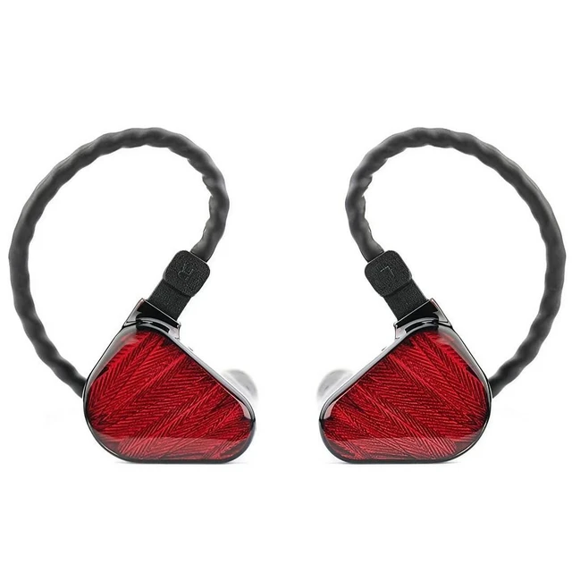 Alt view image 3 of 4 - RED Dual Dynamic Drivers in-Ear Headphone Gaming Earbuds HiFi Wired Earbuds