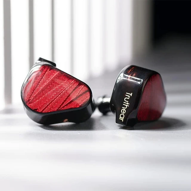 Alt view image 4 of 4 - RED Dual Dynamic Drivers in-Ear Headphone Gaming Earbuds HiFi Wired Earbuds