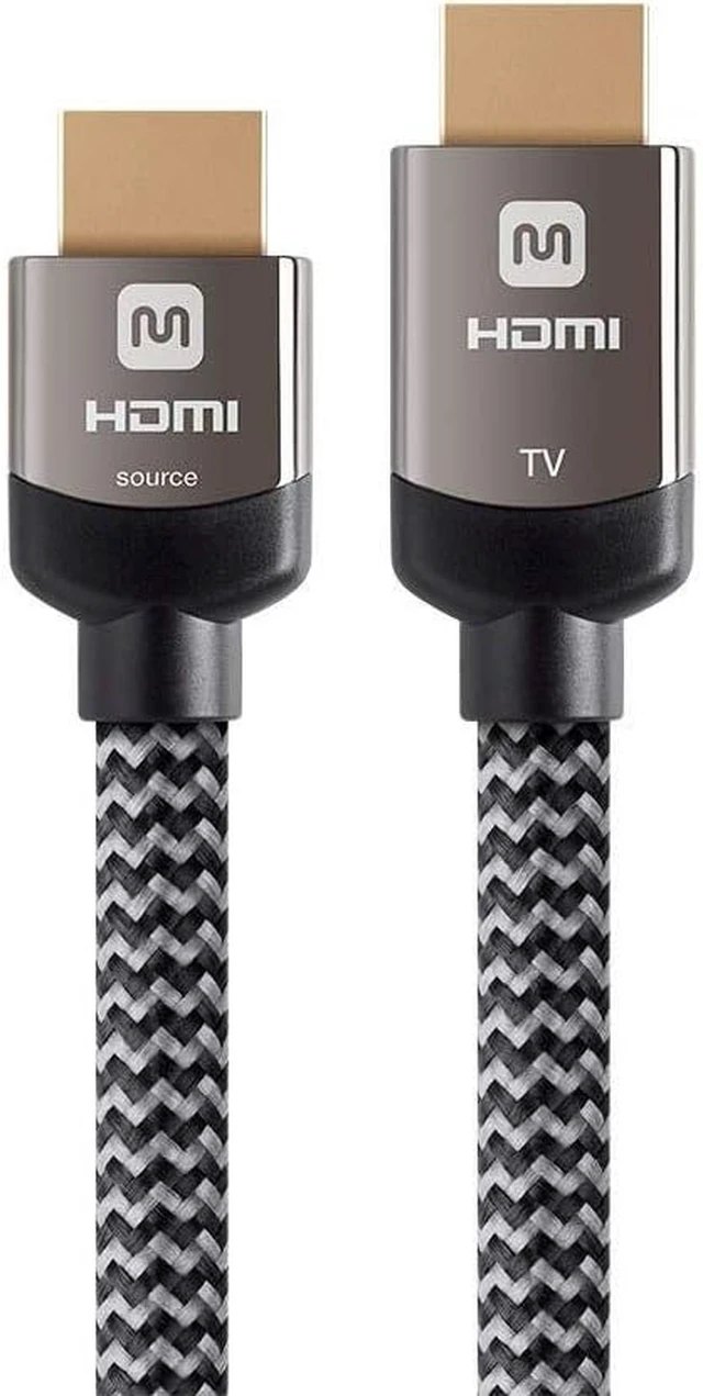 Alt view image 7 of 10 - Monoprice 4K Braided High Speed HDMI Cable - CL3 In Wall Rated, YCbCr 4:4:4, 18Gbps, Active, 60 Feet, Gray