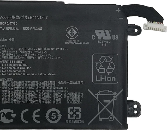 Alt view image 8 of 10 - B41N1827 Laptop Battery 56Wh Compatible with Asus ZenBook Q526 Q526F Q526FA Q526FAC / ZenBook Flip 15 UX562 UX562IA UM562 Q507 UX562 UX562IA UX562UG UX562FA Series 0B200-03070200 4ICP5/57/80