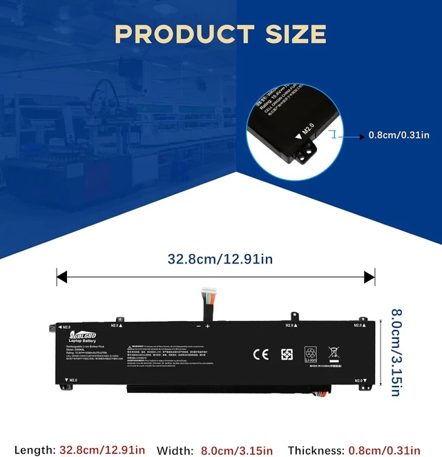 Alt view image 10 of 14 - WK04XL 4-Cell 4550mAh Replacement Battery for HP Victus Gaming 16T-R 16T-R000 16T-R100 / 16T-S 16T-S000 16T-S100 / 16-R000 16-R0097NR Series, Compatible with Part Numbers WK04070XL HSTNN-IB9V