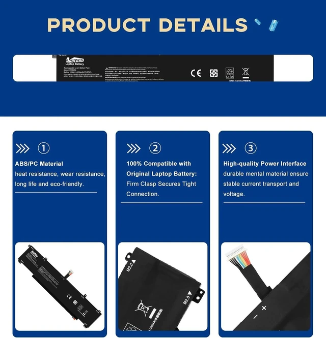 Alt view image 11 of 14 - WK04XL 4-Cell 4550mAh Replacement Battery for HP Victus Gaming 16T-R 16T-R000 16T-R100 / 16T-S 16T-S000 16T-S100 / 16-R000 16-R0097NR Series, Compatible with Part Numbers WK04070XL HSTNN-IB9V