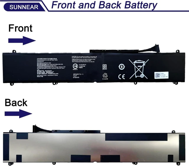 Alt view image 9 of 12 - 95.2Wh RC30-0483 Laptop Battery for Razer Blade 16" RZ09-0483x RZ09-0510x